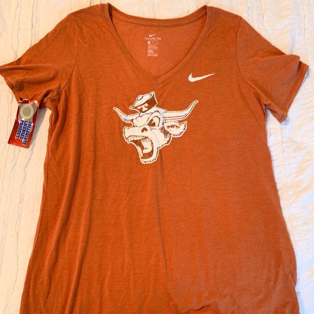 texas longhorns nike v-neck tee